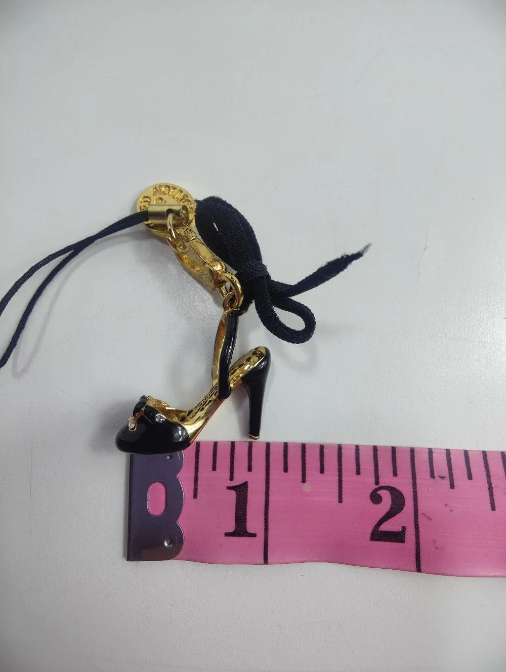 Vintage Juicy Couture Limited Edition 2010 Black Stiletto Heel Shoe Charm Purse